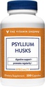 Shoppe Psyllium Husks - Plantago Ovata Fiber Supplement Bu Destekler Düzenli ve Sağlıklı Cholesterol, Hizmet başına 840 mg - Gluten Free (300 Capsules)