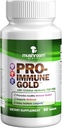 PRO-Immune Gold | En İyi Immune Support |Clinically Studied Coriolus versicolor PSP+PSK & Ganoderma lucidum Mushroom Mycelium Extract, All-Natual, Antioksi Supplement, cGMP & USA Made, 60 Tabletler