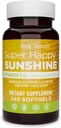 Temel Brands Super Happy Sunshine Vitamin D3 5000IU, 240-say (Pack of 1)