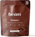 Beam Dream Sleep Powder, L-Θεανίνη, Apigenin, Reishi και Μαγνήσιο, Third Party Tested Natural Sleep Aid & Sleep Supplement for Deep Sleep, Relaxation and Recovery, Natural Sleep Support, 30 Services