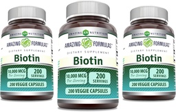 Amazing Formulas Biotin 10000 mcg Veggie Κάψουλες 
