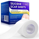 Νέα διαφανής Σιλικόνη Scar Sheets(1.6” x 120” Inch - 3M), Away Scar Tape, Scar Strips, Reuseable, Professional Scar Removement Sheets for C-Tegment, Surgery, Burn, Keloid, Acne et, Scar Patch.