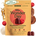 Plant People WonderDay Mushroom Gummies - Lion's Mane, Cordyceps, Chaga Mushroom Supplement to Support Immune System De-Stress Boost Mood & Energy in Yetişkinler Natural, Vegan, Non-GMO (60 Kont)
