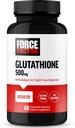 FORCE FACTOR Glutathione Supplement, Antioksit Glutathione 500 mg for Superior Abors and Efficacy, Active Form, Vegan, Non-GMO, 60 Sebze Capsules