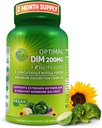 Kadınlar ve Erkekler için Optimal DIM 200 mg Supplement - Organik Bütün Gıdalar ile Made with Organic Whole Foods - Estrogen & Hormon Denge Desteği Diindolylmethane Kompleksi - En Az Apsiyon Gecikmiş-Release Capsules - 60 Count