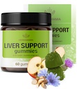 HERBAMAMA Liver Support Gummies - Βότανο Complex για το συκώτι Detox και Cleanse - Vegan, μη ΓΤΟ συνολικό συμπλήρωμα υποστήριξης - 60 Pectin-based Apple-Flavored Chews