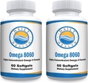 Omega 8060 2400 mg Omega 3 Fish Oil Joint Health Supplement 60 yumuşakgel - 2 Ay Supply - 2pkk