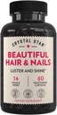 Crystal Star Beautiful Hair & Nail Supplement (60 Capsules) – Herbal Supplement Supports ener Güçlü Saç & Nails – Attail, Nettle & Alfalfa – Non-GMOMOMO