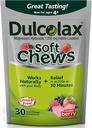 Dulcolax Soft Chews Saline Laxative Karma Berry (60ct & 30ct) 1200 mg Magnezyum Hydroxide Gentle Constipation Relief Relief Relief