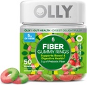 OLLY Fiber Gummy Ring, 5g Prebiyotik Fiber, FOS (Fructo-oligosaccharides), Digestive Support, Berry Melon 50ctive Support,