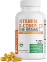 Bronson Vitamin B Complex με Βιταμίνη C - Ανοσοποιητική Υγεία, Ενεργειακή Υποστήριξη & Υποστήριξη Νευρικού Συστήματος - Μη ΓΤΟ, 120 κάψουλες χορτοφάγων