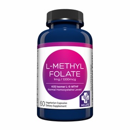 MD Life L Methylfolate 1mg - Επαγγελματικό-Γκραδο-Active Methylfolate Συμπλήρωμα - Μέγιστη ισχύς MTHFR Συμπληρώματα - L μεθυλοφολικό 1mg 60 Καψάκια - Απαραίτητα Αμινοξέα