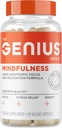 Genius Brand Genius Mindness - Beyin Sağlık Tamamı - Sağlıklı Mindsetleri Destek - Calm, Enerji, Hafıza ve Odak Destek - Ashwagandha, NeuroFactor & More - 30 Veggie Pills