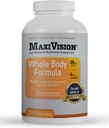 MaxiVision® AREDS 2 Whole Body Formula - AREDS 2 Eye Vitamins w/Lutein ve Zeaxanthin - Macular Destek için - Eye Supplements for Eye Strain - 120 Capsules Count, 1 Şişe