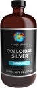 Earth Clinic ® Colloidal Silver 20 PPM, 16oz (473mL), Büyük Amber Glass Şişe - Immune Support