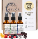 Immunity Pack Liquids (Pack of 3) Sambucus Nigra Elderberry Mist, çinko Boost Mist and Vitamin C Mist (Extra Strength) - Natural Immune System Support - Non-GMO Gluten-Free - 240 Days Supply
