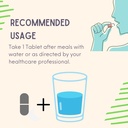 Γλυκινικό μαγνήσιο + ψευδάργυρος, για την υγεία των οστών, των μυών και των νεύρων, Υποστηρίζει την υγεία της καρδιάς -60 Veg δισκία