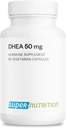 Supersmart DHEA 50 mg per Day - DHEA Supplement for Women & Men | Non-GMO & Gluten Free - 60 Vegetarian Capsules