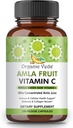 Organic Veda Amla Fruit Capsules, 20 X Concentrated Amla Berry Juice Extract Natural Vitamin C Supplement - Potent Antioxidants, Immunity, Skin Radiance - Vegan Vitamin C Amla Powder Capsule 120