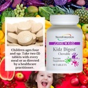 Yeni SA Enzymes Kidz Digestive Enzyme Supplement Chewable, Çocuklar için Sağlıklı ve Tamamlama ve Eliminasyon, 90 Tablet
