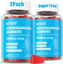 Ashwagandha Gummies, Μαγνήσιο Glycinate Gummies 2000mg για ενήλικες, βιταμίνη Β6, ψευδάργυρος, Rhodiola Rosea, βάλσαμο λεμονιού, Relaxation Support, Φυσικό Zzz, Εγκέφαλος, Μυς, Σταματίνα, Ενέργεια, Χωρίς ζάχαρη