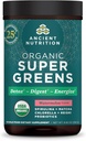 Ancient Nutrition SuperGreens Powder with Probiotics, Organic Watermelon Flavor Greens, Made from Real Fruits, Fruits and Herbs, for Digestive and Energy Support, 25 Servings, 8,82oz