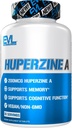 Evlution Huperzine A Nootropics Brain Support Supplement Nutrition Focus and Memory Supplement for Brain Health - 200mcg Huperzine A for Enhanced Cognitive Performance - 30 Vegan Tablets