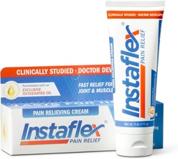 Instaflex Pain Relief Cream Παραδίδει Κλινικά Σπουδές ανακούφισης από τον πόνο από την Αρθρίτιδα, τον πόνο στην πλάτη, τις αρθρώσεις και τους μυϊκούς πόνους (4 oz)