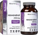 Bluebonnet Διατροφή Όμορφη Ally Resveratrol 250mg, Best for Skin, Antioxidant, Beauty Nutrient, Vegan, χορτοφάγος, μη ΓΤΟ, Χωρίς γλουτένη, Χωρίς σόγια, 60 κάψουλες λαχανικών, 60 εξυπηρετούν