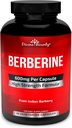 İlahi Bounty Pure Berberine Kompleksi - 600 mg Per Capsule Berberine HCl Supplement - 60 Vegetarian Capsules