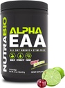 NutraBio Alpha EAA - All-Day replicas for Muscle growth and Hydration - Essential Amino Asits with Nootropics & Adaptogens- Full Spectrum EAA BCAA Toz - 30 Hizmet - Cherry Lime Slush