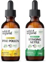 Άγρια & οργανικά Pine Pollen Βάμμα 2 fl oz & Stinging Κηλίδας ρίζα 2 fl oz