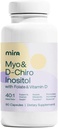 MIRA PCOS Supplement, Myo Inositol & D-Chiro Inositol 40:1 Ratio, Helps Promote Hormonal Balance and Support Ovarian Health & Metabolism, 90 Capsules (30 Servings), 1 Bottle