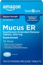 Temel Bakım Guaifenesin Cough ve Mucus Relief Extended-Release Tabletleri, 600 mg, 12 Saat Bekleyen Caplet 100 Kont