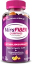 MiraFIBER Gummies από τους Κατασκευαστές του MiraLAX, 8g της καθημερινής Fiber ανά υπηρεσία, Μεταβολισμός Υποστήριξη με βιταμίνες Β, Ουλές Υγεία για τους άνδρες και τις γυναίκες, Προβιοτικές Ίνες Gummies για ενήλικες, Μικτή Γεύση Φρούτων 72Ct