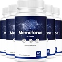 (5 Pack) Συμπληρώματα Εγκεφάλου Memoforce - Επίσημη Memoforce Premium Formula Χάπια, Σύνθετη Υποστήριξη Memo Force Συμπλήρωμα Εγκεφάλου για την ευεξία & Γενική Υγεία, Κριτικές Memoforce, 300 Κάψουλες Για 5 Μήνες