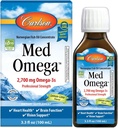 Carlson - Med Omega, 2700 mg Omega-3s Profesyonel Kuvvet, Kalp, Beyin ve Vizyon Desteği, Vahşi Caught & Sustainable Sourced, Lemon-Lime, 100 ml