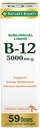 Nature's Bounty Vitamin B12 5000 mcg Sublingual Liquid, Cardiovascular Health & Cellular Energy Support, 2 Fl Oz (1 Count)