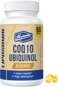 Liposomal CoQ10 Ubiquinol 600 mg Softgels|Superior Abxia Ubiquinol CoQ10 Supplement|Powerful Active Antioksidan Form of Coenzyme Q10|Heart Function & Energy Production|60 Softgels