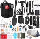 Survival Kit, 250Pcs Survival Gear First Aid Kit with Molle System Uyumlu Bag ve Acil Tent, Deprem için Acil Kit, Açık Macera, Hiking, Hunting, Erkekler için Hediyeler
