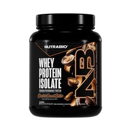NutraBio 100% Whey Protein Isolate Protein Powder, 25g Protein with Complete Amino Acid Profile, Non-GMO, Soy & Glutten Free, Low Carb, Low Calori Whey Protein Powder, Σοκολάτα Φυστικοβούτυρο, 2 Lbs