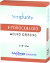 Απλότητα Hydrocolloid Dressing, 2" x 2", Κουτί 12 – Φόρεμα φροντίδας τραύματος