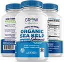 Organik Deniz Kelp (Icelandic) Geliştirildi - Saf Sağlıklı Tiroid Desteği Doğal Iodine Supplement w/Organic Sea Kelp, Blue-Green Algae & Red Algae - Immune System & Metabolism Desteği - 90 Capsules