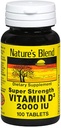 Nature's Blend Vitamin D3 2000 IU Super Strength - 100 δισκία, Συσκευασία των 3