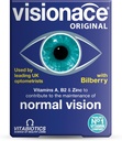 Vitabiyotiks Visionace Original - Normal Vizyon için Beslenme Çokvitamin | Vitaminler A, B2 ve çinko - 30 Tablet