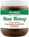 Stakich Royal Jelly, Bee Pollen, Propolis Enriched Raw Honey - Καθαρό, μη επεξεργασμένο, Μη θερμαινόμενο - 5 Λίρες (80 Ουγγιά)
