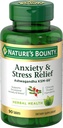 Nature's Bounty Stress Relief, Ashwagandha KSM-66, Supports Occasional Stress Relief, Diyetary Supplement, 2 Tabletler Günde Vejetaryen Tabletler, Gluten Free, 90 Ct