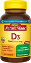 Nature Made Vitamin D3 1000 IU (25 mcg), Vitamin D συμπλήρωμα για τα οστά, δόντια, μυών και ανοσοποιητική υποστήριξη υγείας, 300 δισκία, 300 Ημέρα προσφοράς