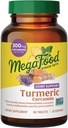 MegaFood Turmeric Curcumin Extra Strength - Κοινό συμπλήρωμα υποστήριξης - Turmeric Curcumin με Black Pepper & Boswellia Extract - Vegan - Made Without 9 Food αλλεργιογόνα - 60 Tabs (30 Servings)