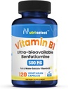 Kapsül başına 500 mg B1 Vitamini ile, Bu Ürün 120 Capsules'in bir paketinde geliyor ve Non-GMO, Vegan ve Gluten-Free